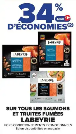 Carrefour Market Sur tous les saumons et truites fumées labeyrie offre