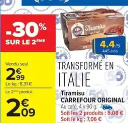 Carrefour Market Tiramisu carrefour original offre