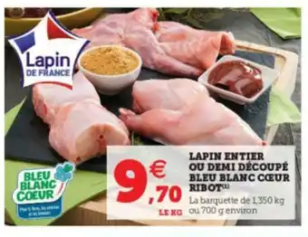 Super U Lapin entier ou demi découpé offre