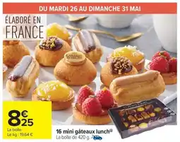 Carrefour Market 16 mini gâteaux lunch offre