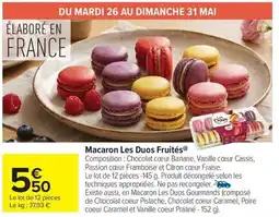 Carrefour Market Macaron les duos fruités offre