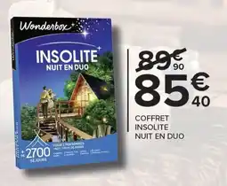 Carrefour Market Coffret insolite nuit en duo offre