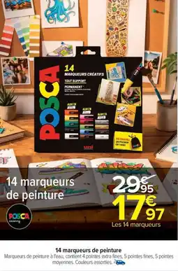 Carrefour Market 14 marqueurs de peinture offre