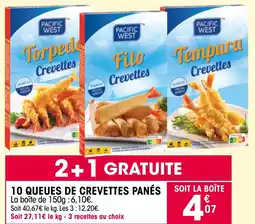 Croque Gel 10 queues de crevettes panés offre