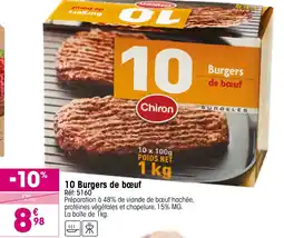Croque Gel 10 burgers de bœuf offre