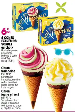 Croque Gel 6 cônes extrême sorbet au choix offre