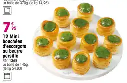 Croque Gel 12 mini bouchées d'escargots au beurre persillé offre