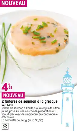 Croque Gel 2 tartares de saumon à la grecque offre