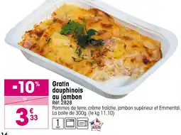 Croque Gel Gratin dauphinois au jambon offre