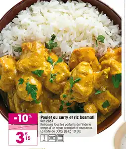 Croque Gel Poulet au curry et riz basmati offre