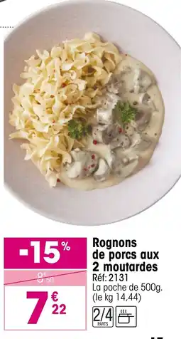 Croque Gel Rognons de porcs aux 2 moutardes offre