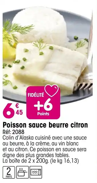 Croque Gel Poisson sauce beurre citron offre