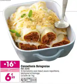 Croque Gel Cannellonis bolognaise offre