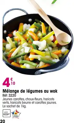 Croque Gel Mélange de légumes au wok offre