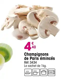 Croque Gel Champignons de paris émincés offre