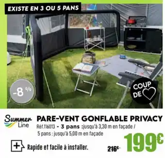 Narbonne accessoires Pare-Vent Gonflable Privacy offre