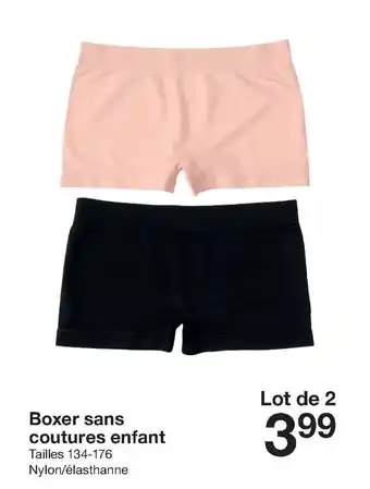 Zeeman Boxer Sans Coutures Enfant offre