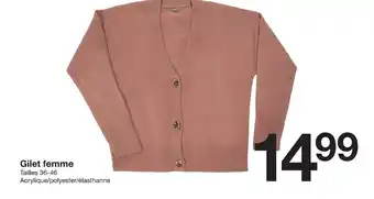 Zeeman Gilet Femme offre