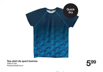 Zeeman Tee-Shirt de Sport Homme offre