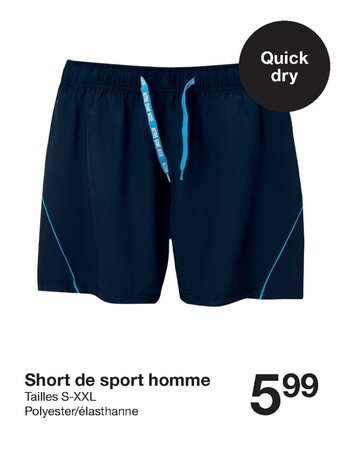 Zeeman Short de Sport Homme offre