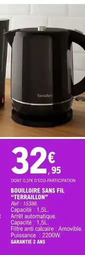 E.Leclerc BOUILLOIRE SANS FIL TERRAILLON offre