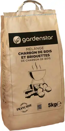 Auchan Gardenstar mix briquettes et charbon de bois 5kg offre
