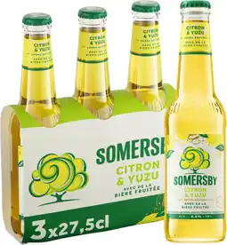 Auchan Sans marque bière somersby citron & yuzu offre