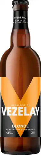 Auchan Biere de vezelay bière blonde vezelay bio offre