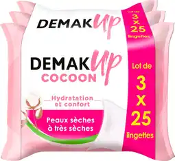 Auchan Demak up lingettes démaquillantes demak up offre