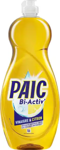 Auchan Paic liquide vaisselle biactive vinaigre citron paic offre