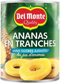 Auchan Del monte ananas en tranches au jus sans sucres ajoutés del monte offre