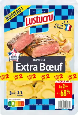 Auchan Lustucru ravioli extra boeuf lustucru offre