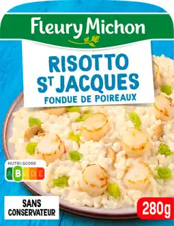 Auchan Fleury michon risotto de st jacques et fondue de poireaux fleury michon offre