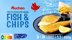 Auchan Auchan filets d'églefin façon fish & chips surgelés auchan offre