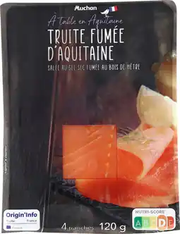 Auchan Supermarché Auchan truite fumée d'aquitaine offre