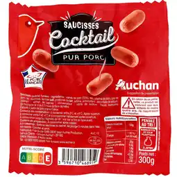 Auchan Supermarché Auchan saucisses cocktail pur porc auchan offre