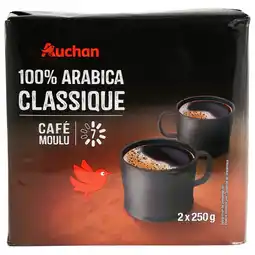 Auchan Supermarché Auchan café moulu 100% arabica auchan offre
