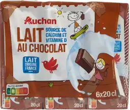 Auchan Supermarché Auchan lait au chocolat auchan avec paille offre