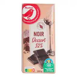 Auchan Supermarché Auchan tablettes de chocolat noir dessert auchan offre