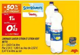 Netto Netto Limonade saveur citron et citron vert offre