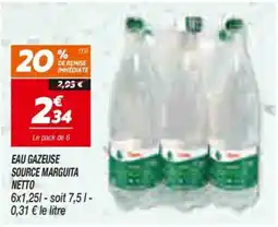 Netto Netto Eau gazeuse source marguita offre