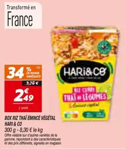 Netto Hari & Co Box riz thaï émincé végétal offre