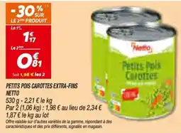 Netto Netto Petits pois carottes extra-fins offre