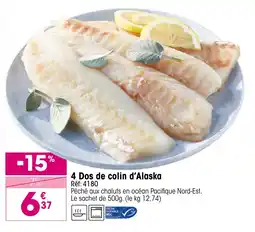 Croque Gel 4 dos de colin d'alaska offre