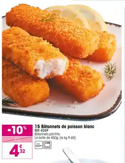 Croque Gel 15 bâtonnets de poisson blanc offre