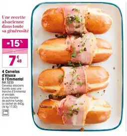 Croque Gel 4 cervelas d'alsace à l'emmental offre