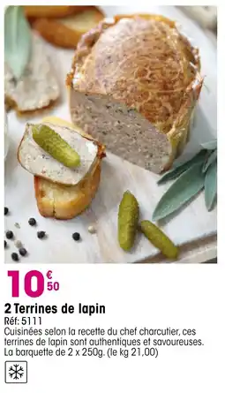 Croque Gel 2 terrines de lapin offre