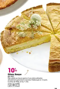 Croque Gel Gâteau basque offre
