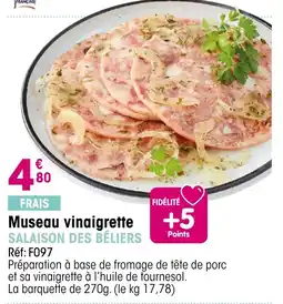 Croque Gel Museau vinaigrette salaison des béliers offre