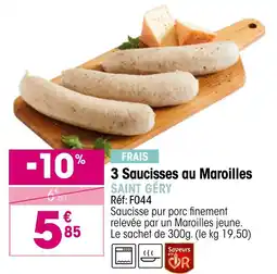 Croque Gel 3 saucisses au maroilles saint géry offre